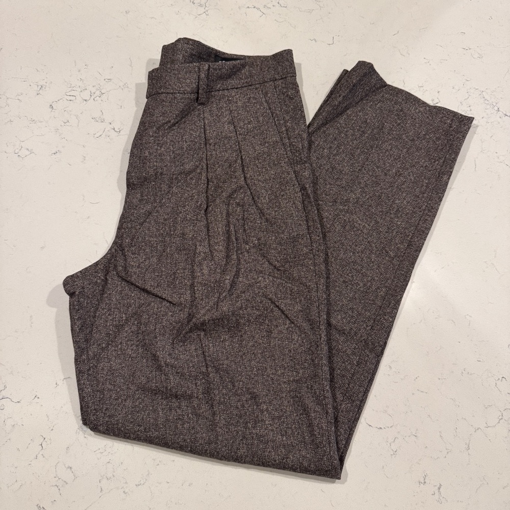 Bonobos Brown Pleated Wool Dress Pants